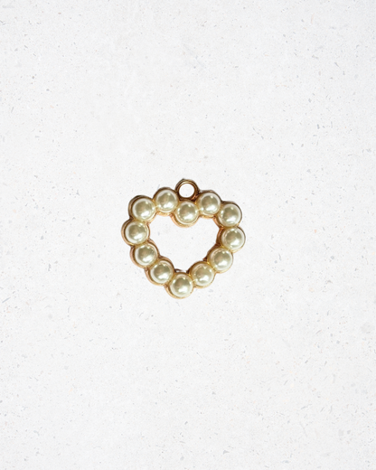 Pearl Heart Charm