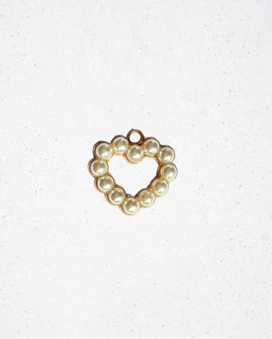 Pearl Heart Charm