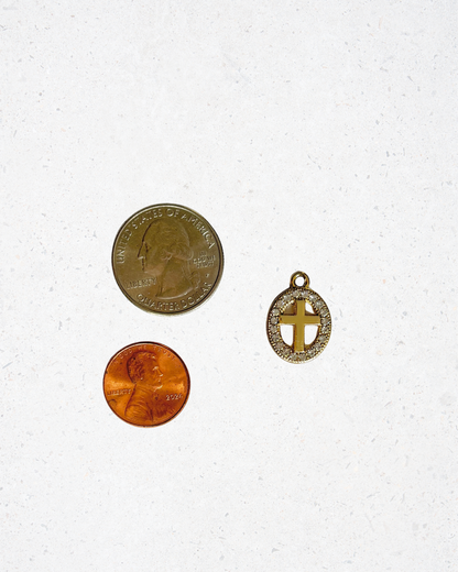 Gemstone Cross Charm