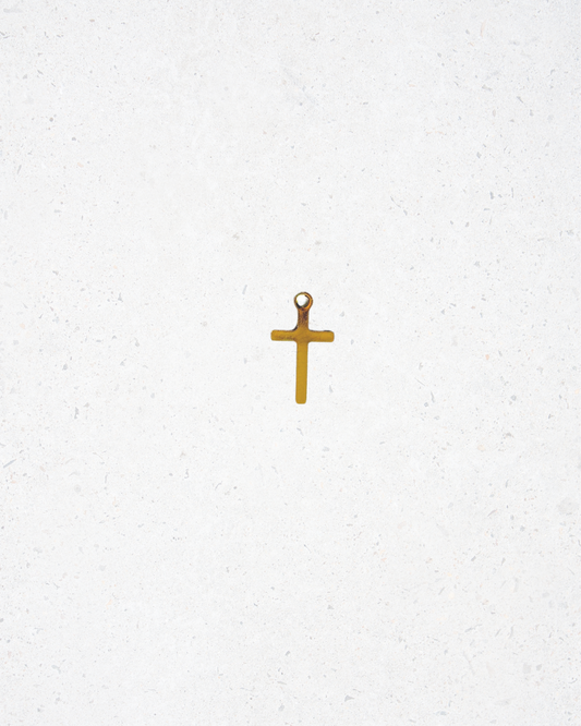 Brass Dainty Cross Charm