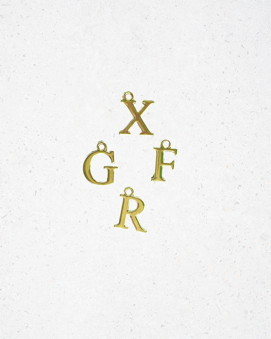 Light Gold Serif Letters