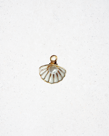 Pearl in Oyster Shell Charm
