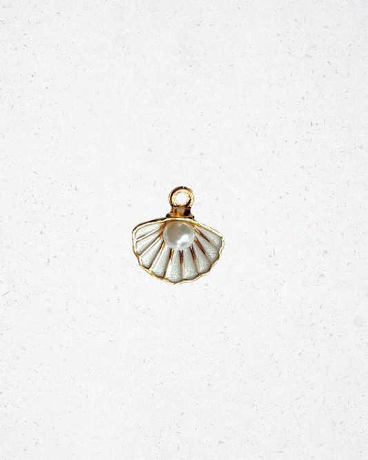 Pearl in Oyster Shell Charm