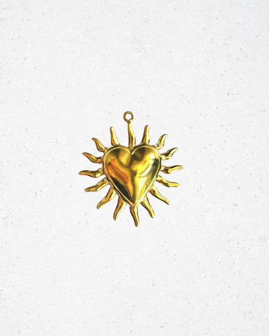 Gold Sacred Heart Pendant