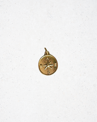 Brass Compass Charm