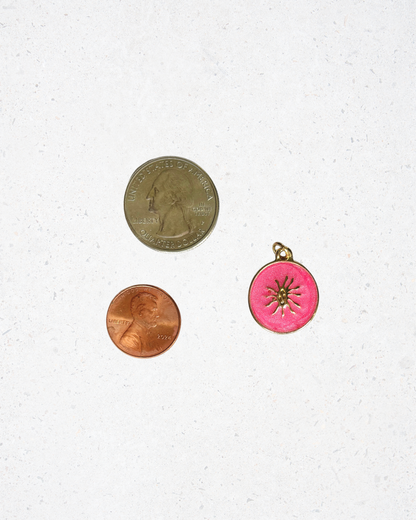 Pink Enamel Bloom Charm