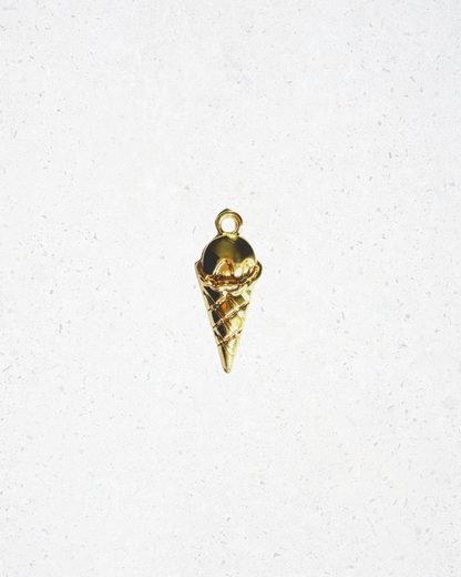 Brass Ice Cream Cone Charm