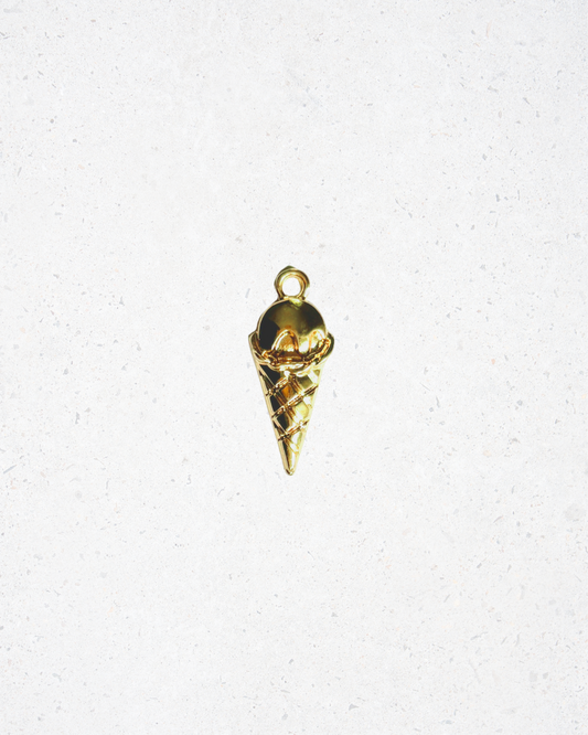 Brass Ice Cream Cone Charm