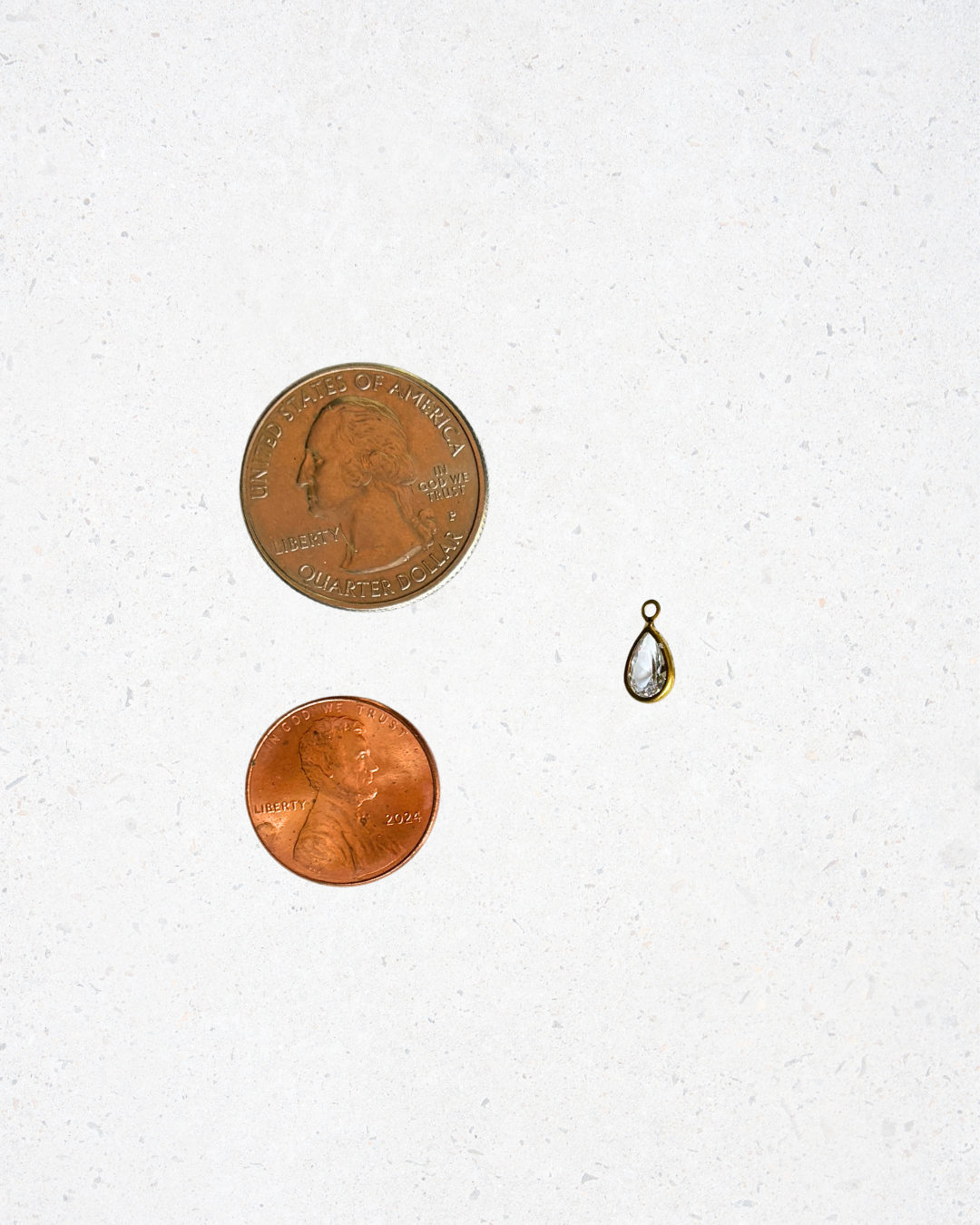 Teardrop Crystal Charm