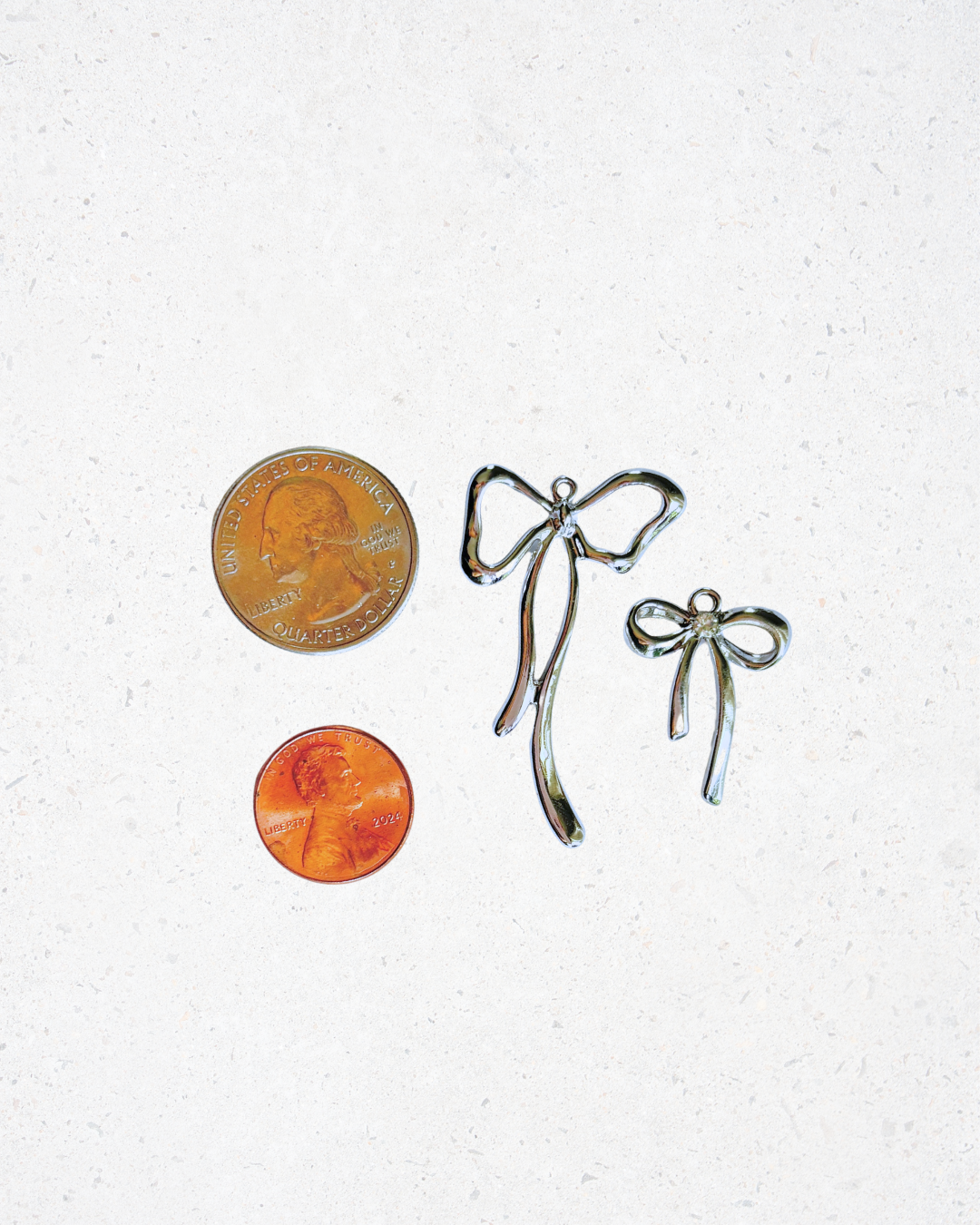 Sterling Silver Bow Charm