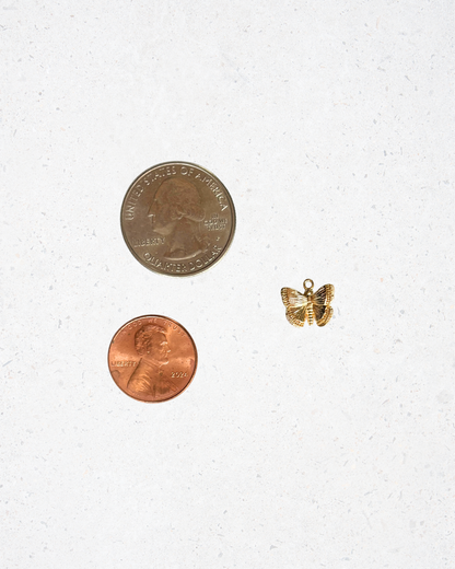 18K Gold Plated Mini Butterfly Charm