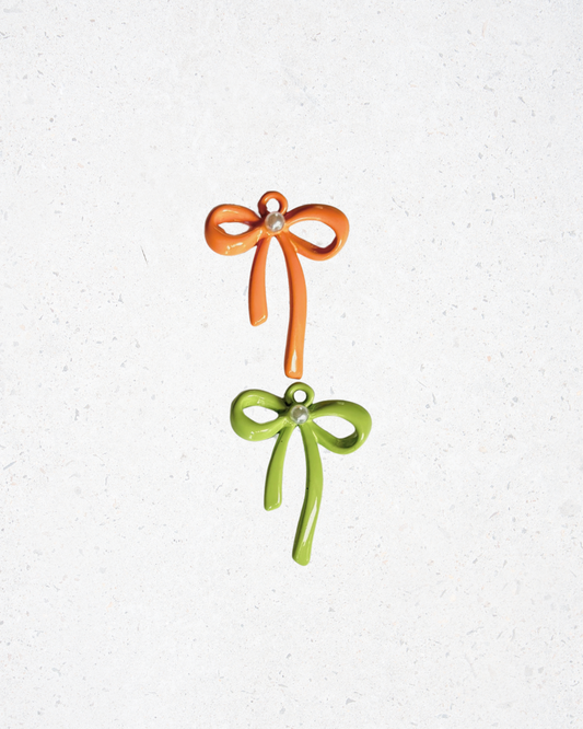 Pastel Bow Charm with Pearl