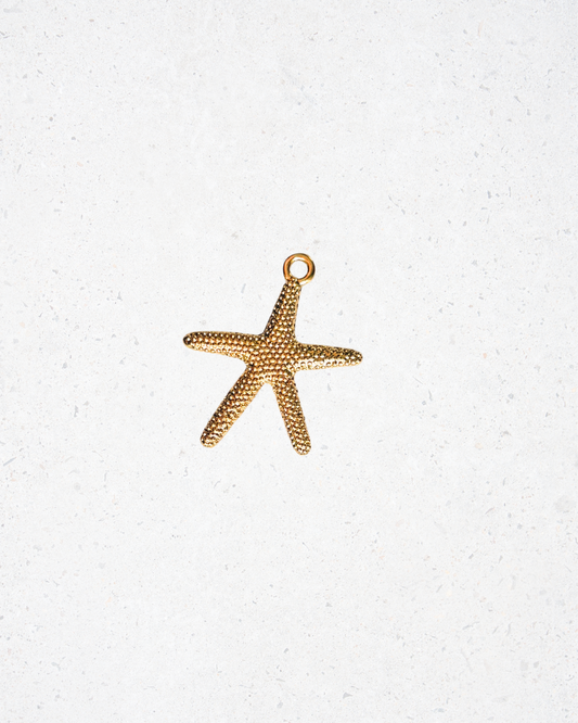 Gold Starfish Pendant Charm