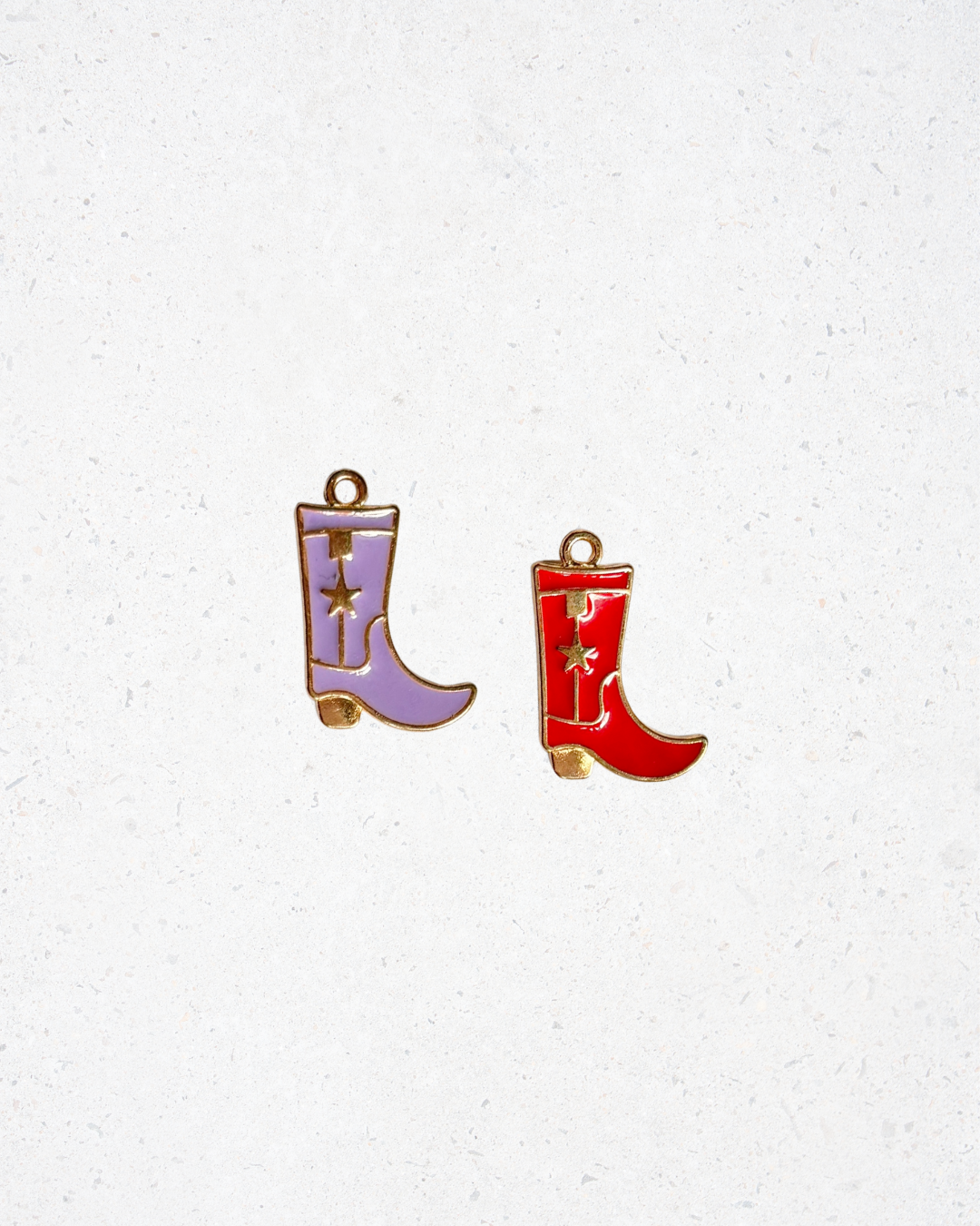 Enamel Cowgirl Boot Charm
