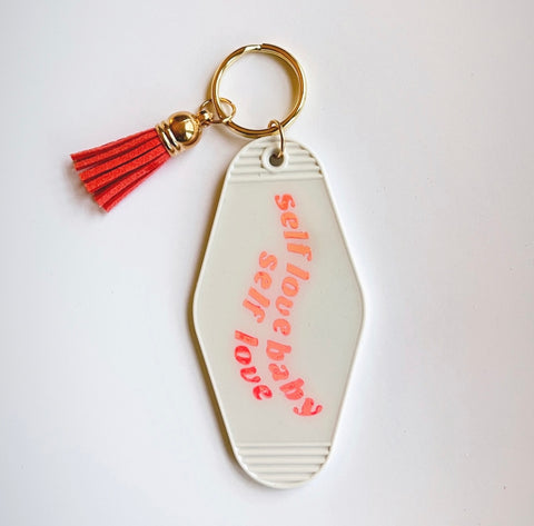 CUSTOMS by POB - Holographic Self Love Baby Keychain